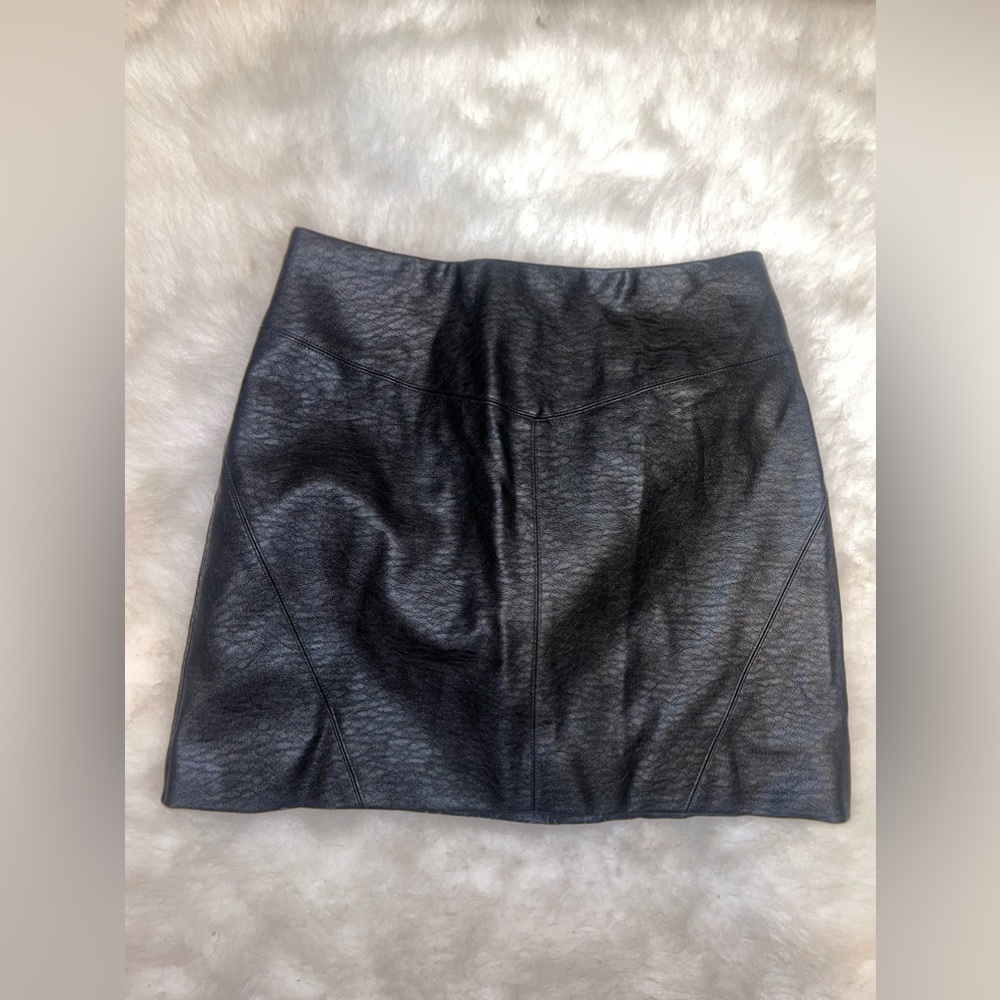 Black leather H&M skirt size 4